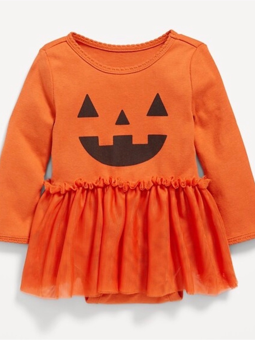 Old Navy Orange Pumpkin Tutu Bodysuit Costume